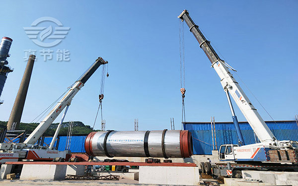 豆腐渣烘干設備吊裝現(xiàn)場